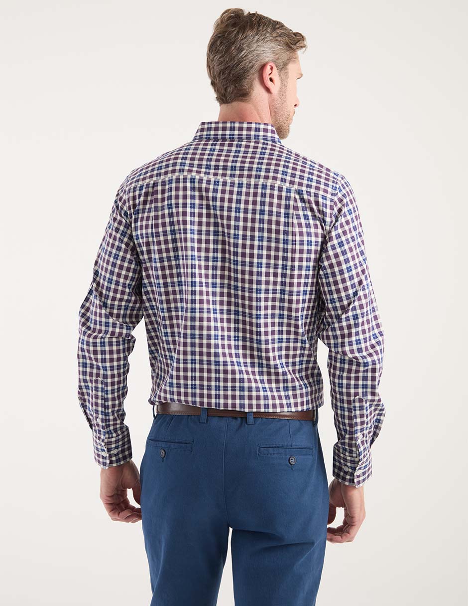 Camisa casual Jbe manga larga para hombre