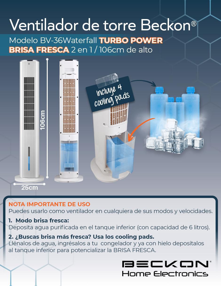 Ventilador de torre con control remoto 3 velocidades 7