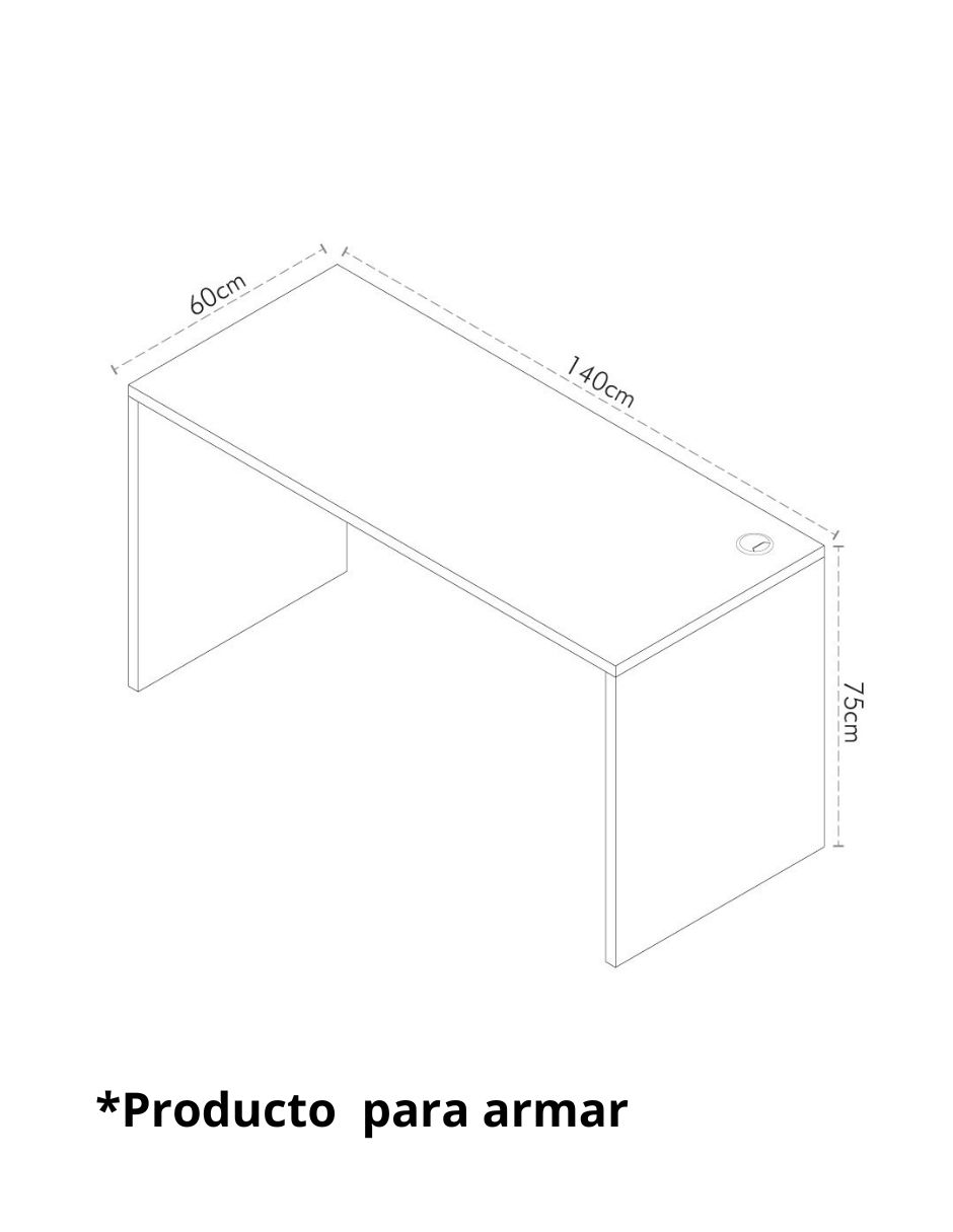 Escritorio armable Watt de MDF 6