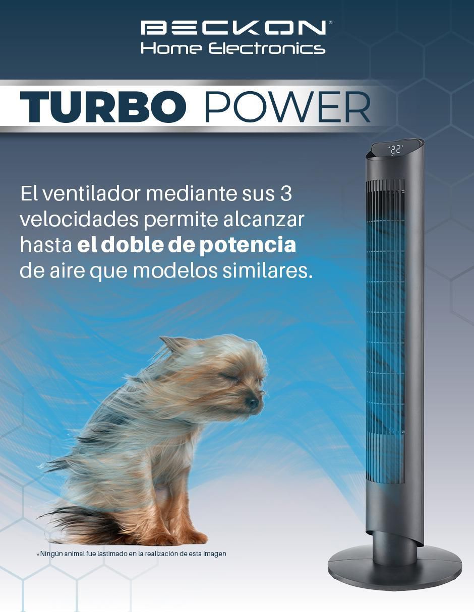 VENTILADOR DE TORRE BV-25FORCE , NEGRO 4