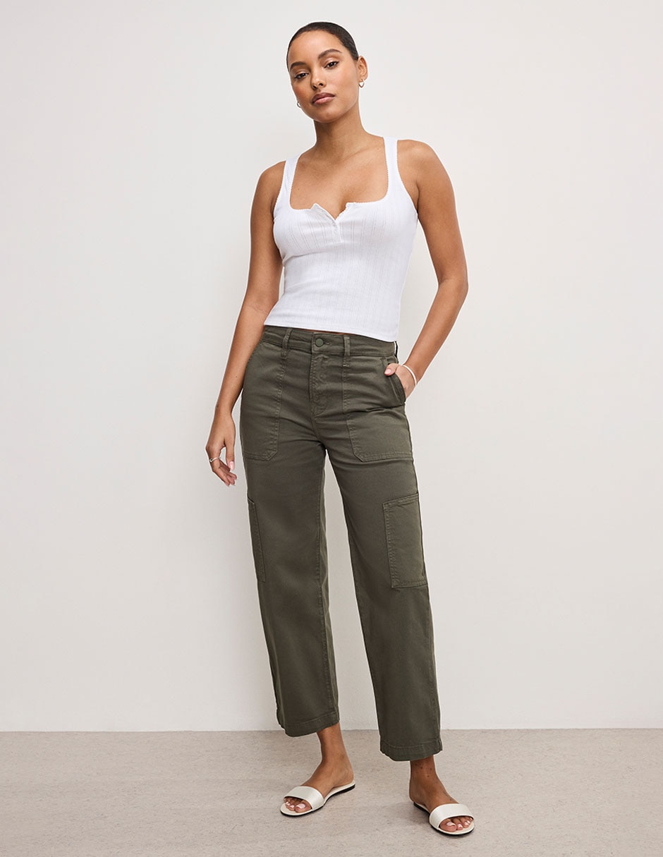Top cuello con botón escote cuadrado 2
