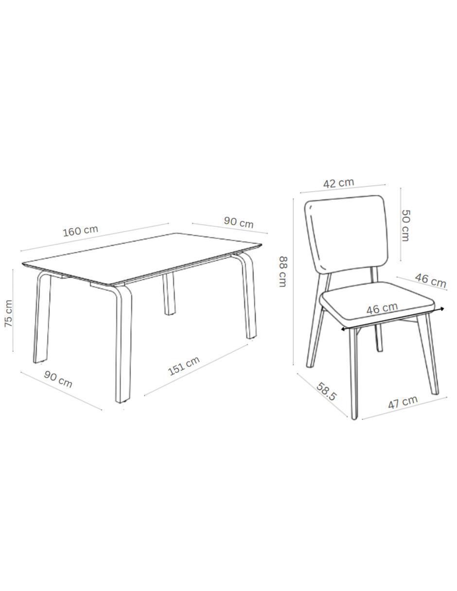 Comedor Oslo para 6 personas 7