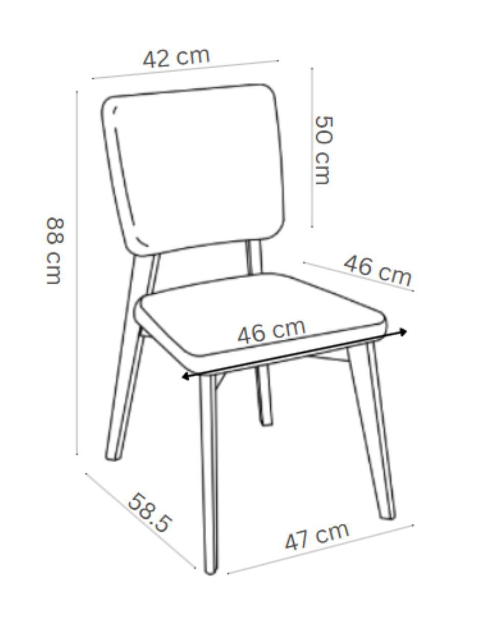 Silla 4 piezas Lago de madera 6