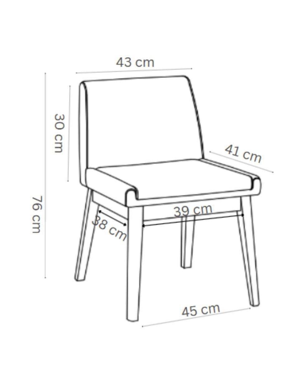 Silla 4 piezas Adel de madera 6