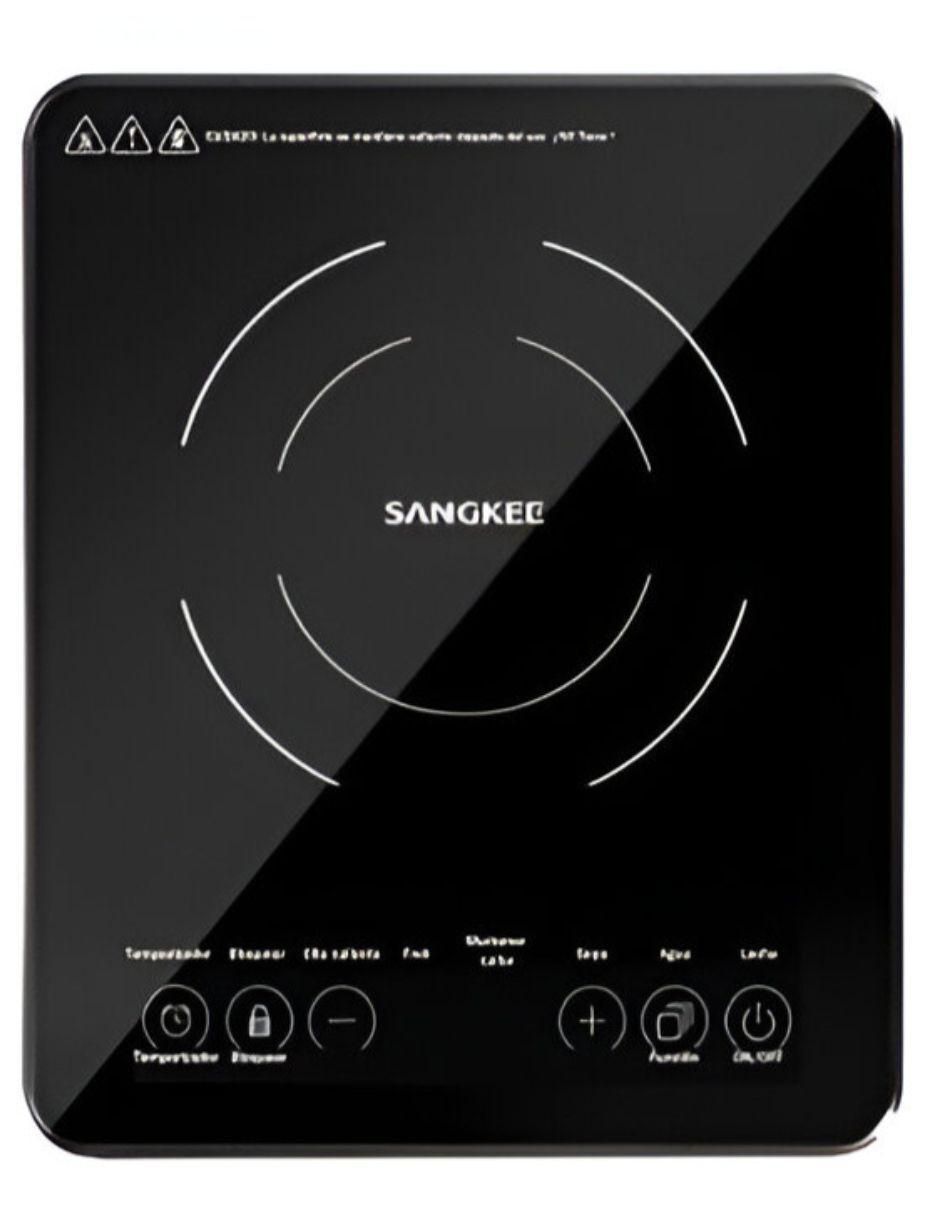 PARRILLA INDUCCIÓN K-019 SANGKE, NEGRO 1