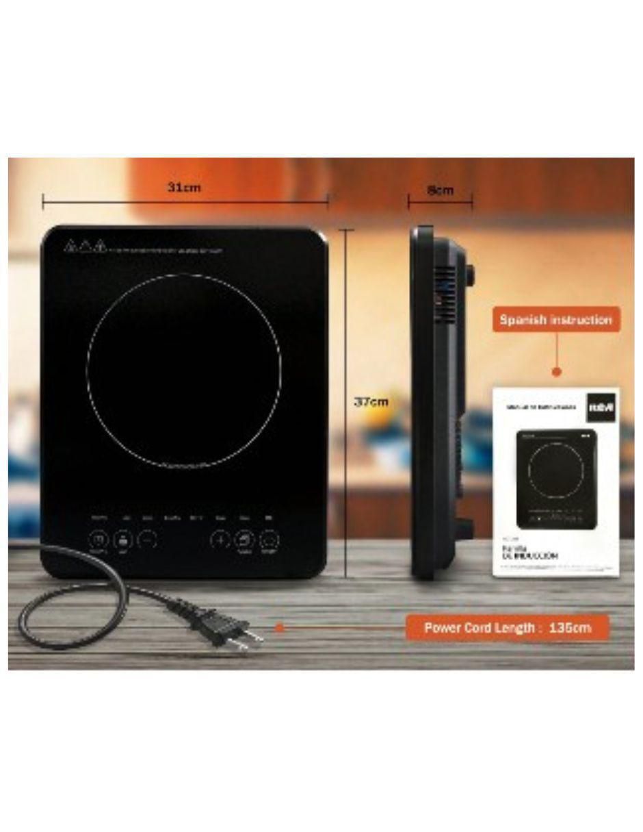 PARRILLA INDUCCIÓN K-019 SANGKE, NEGRO 4