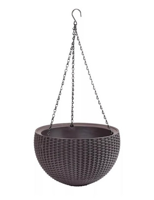 MACETA COLGANTE CON ACABADO SIMIL RATTAN MACETA COLGANTE CON ACABADO SIMIL RATTAN