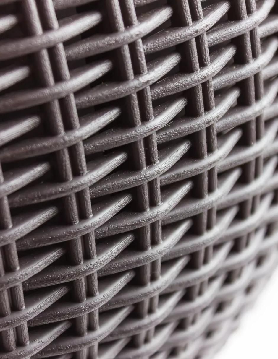 MACETA COLGANTE CON ACABADO SIMIL RATTAN 4