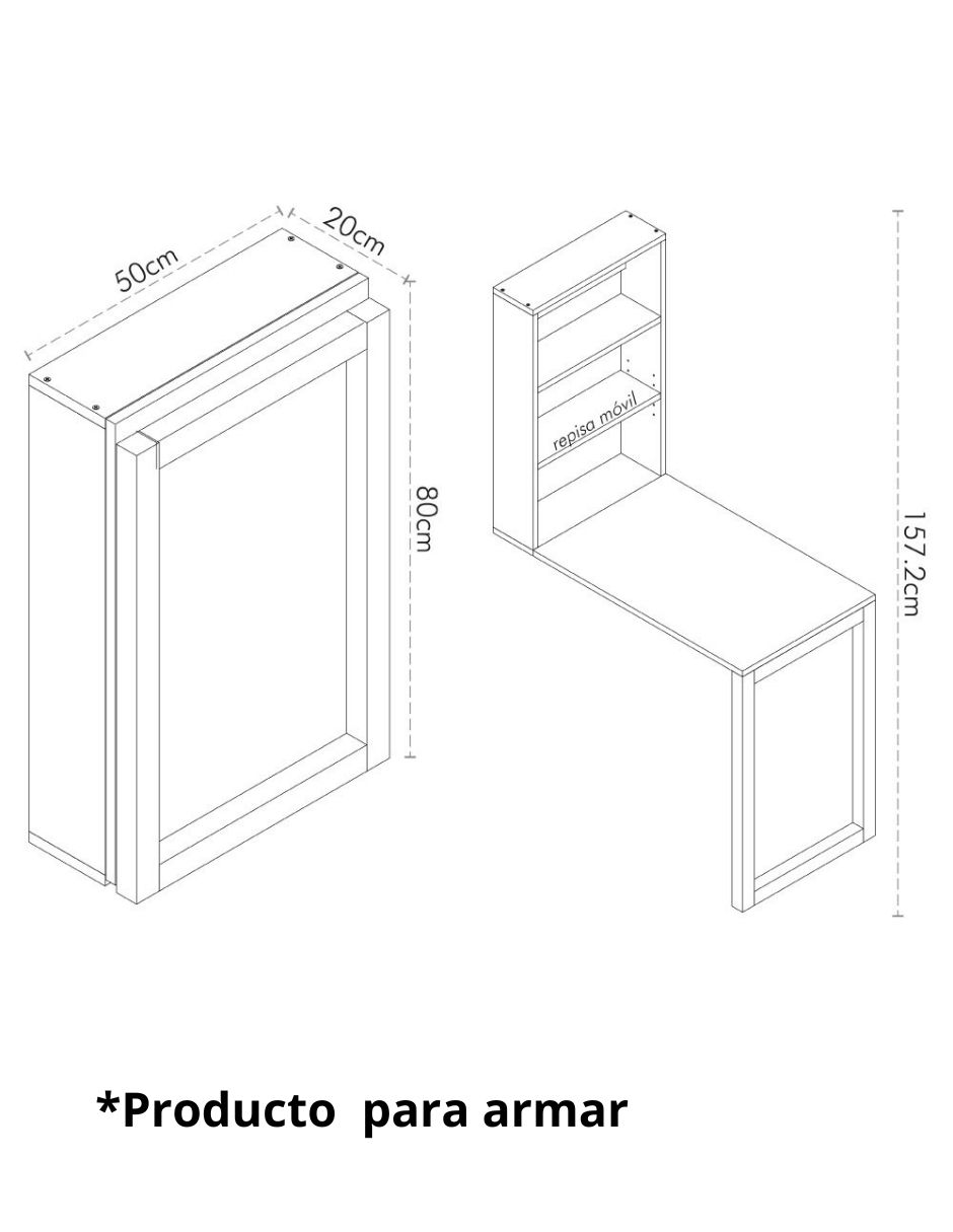 Escritorio armable Gould de MDF 4