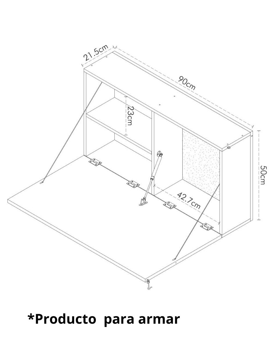 Escritorio armable Colt de MDF 5