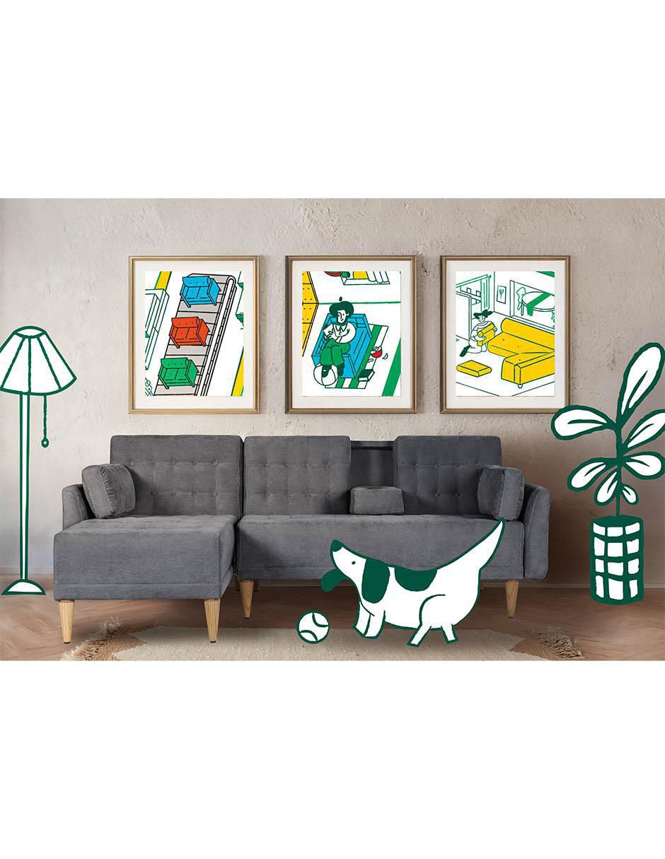 Sala modular Makora de velvet