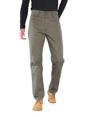 Pantalón recto de gabardina para hombre Pantalón recto de gabardina para hombre