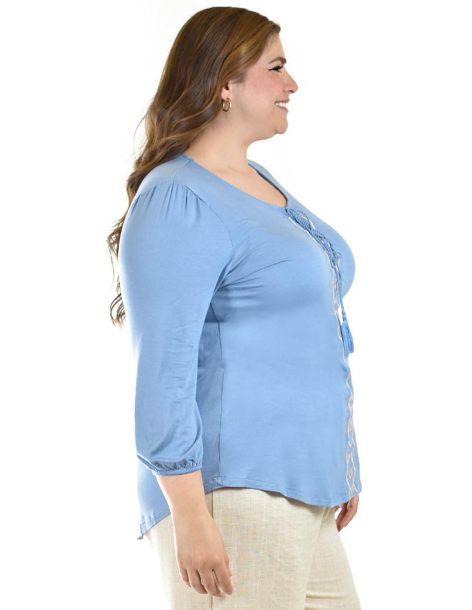 Blusa manga 3/4 para mujer 7