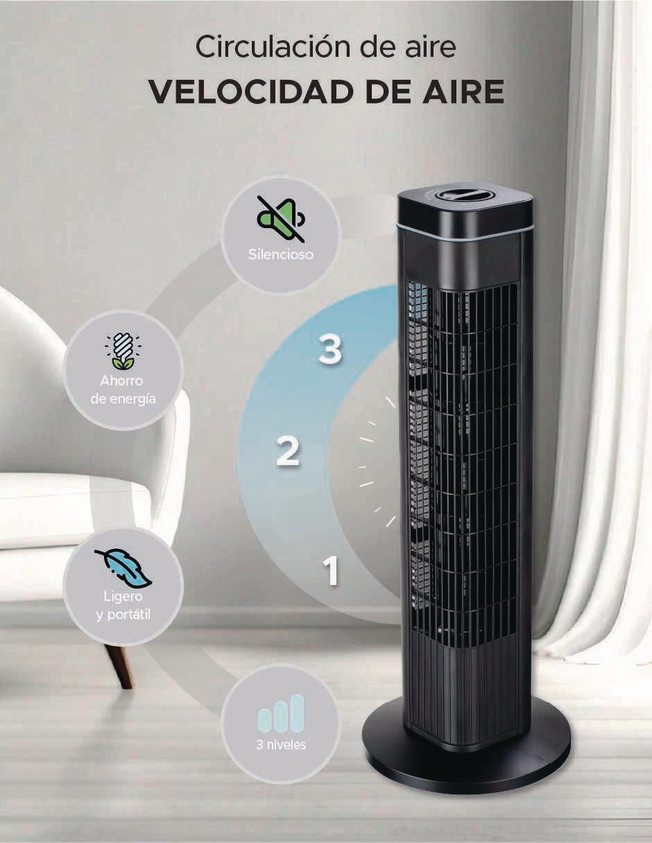 VENTILADOR DE TORRE VENTILADOR , NEGROE 4