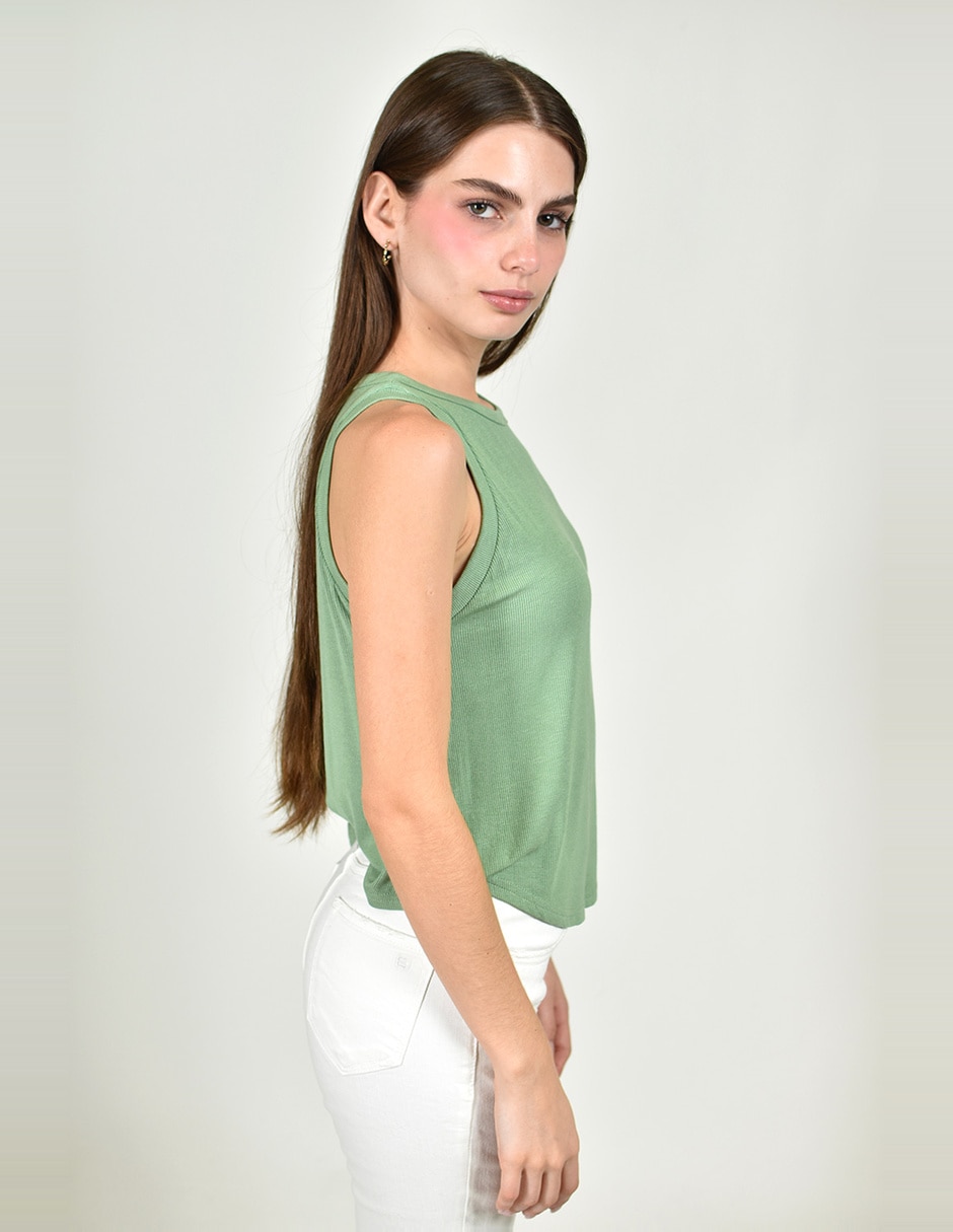 Blusa sin manga para mujer 8
