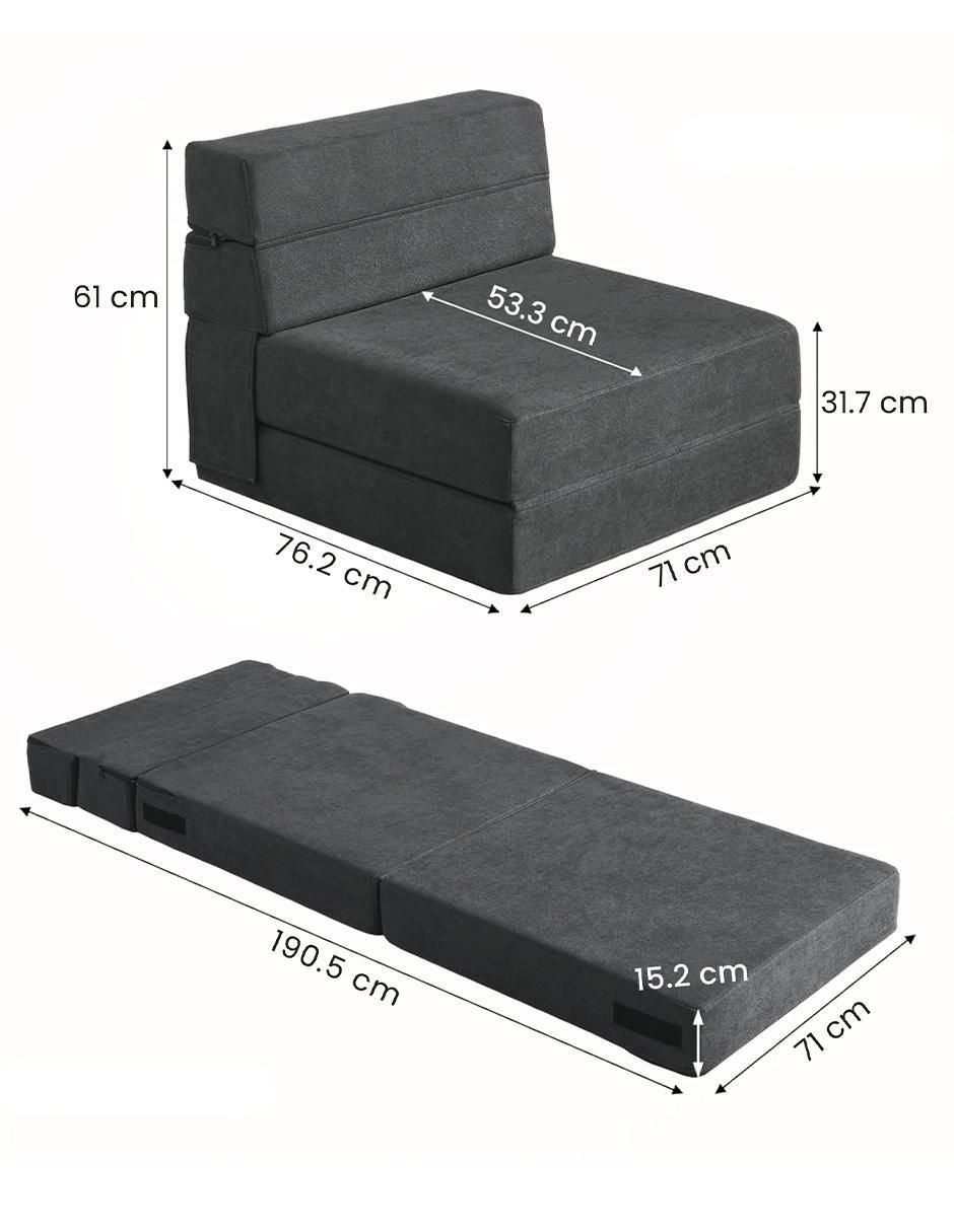 Sofá cama Fabato de memory foam