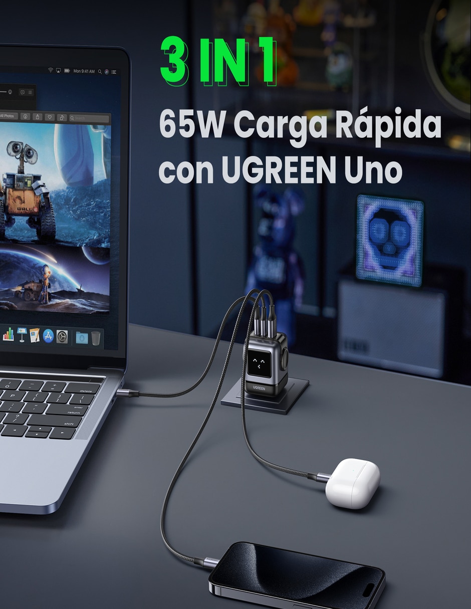 Cargador pared 15570 USB + USB tipo C 18