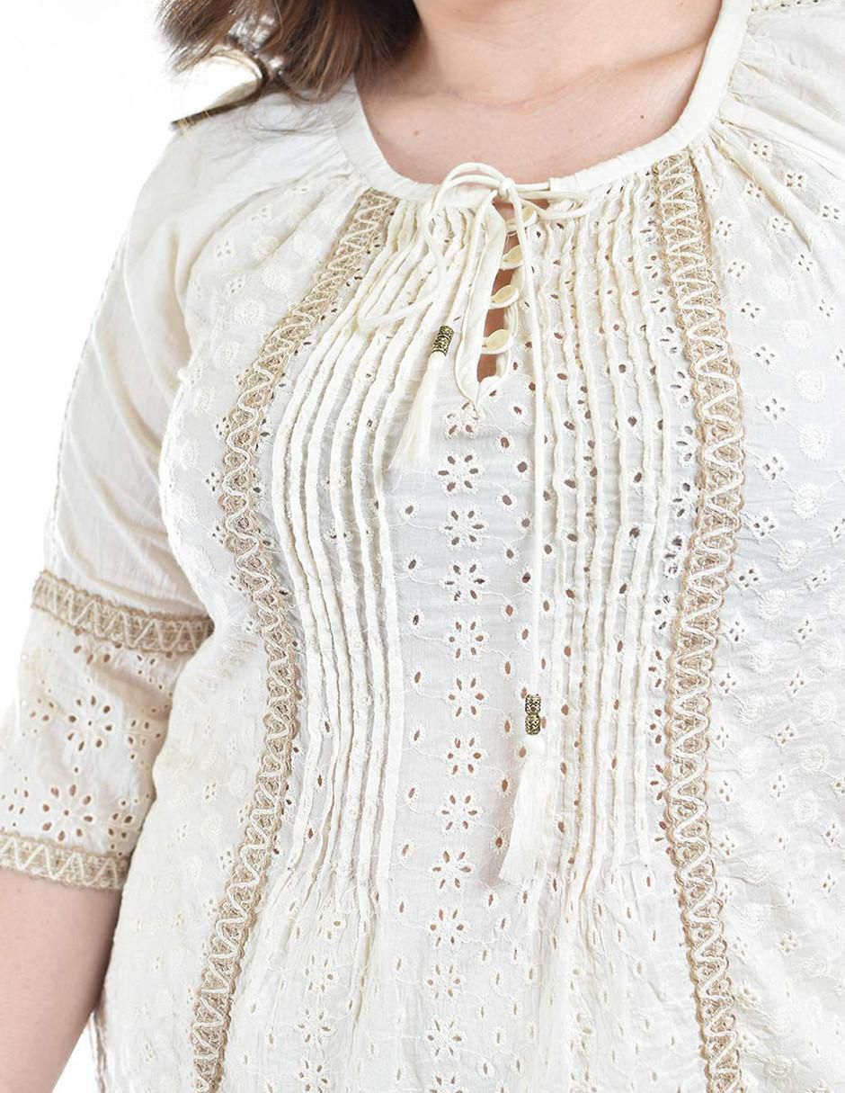 Blusa Roman Fashion manga 3/4 para mujer