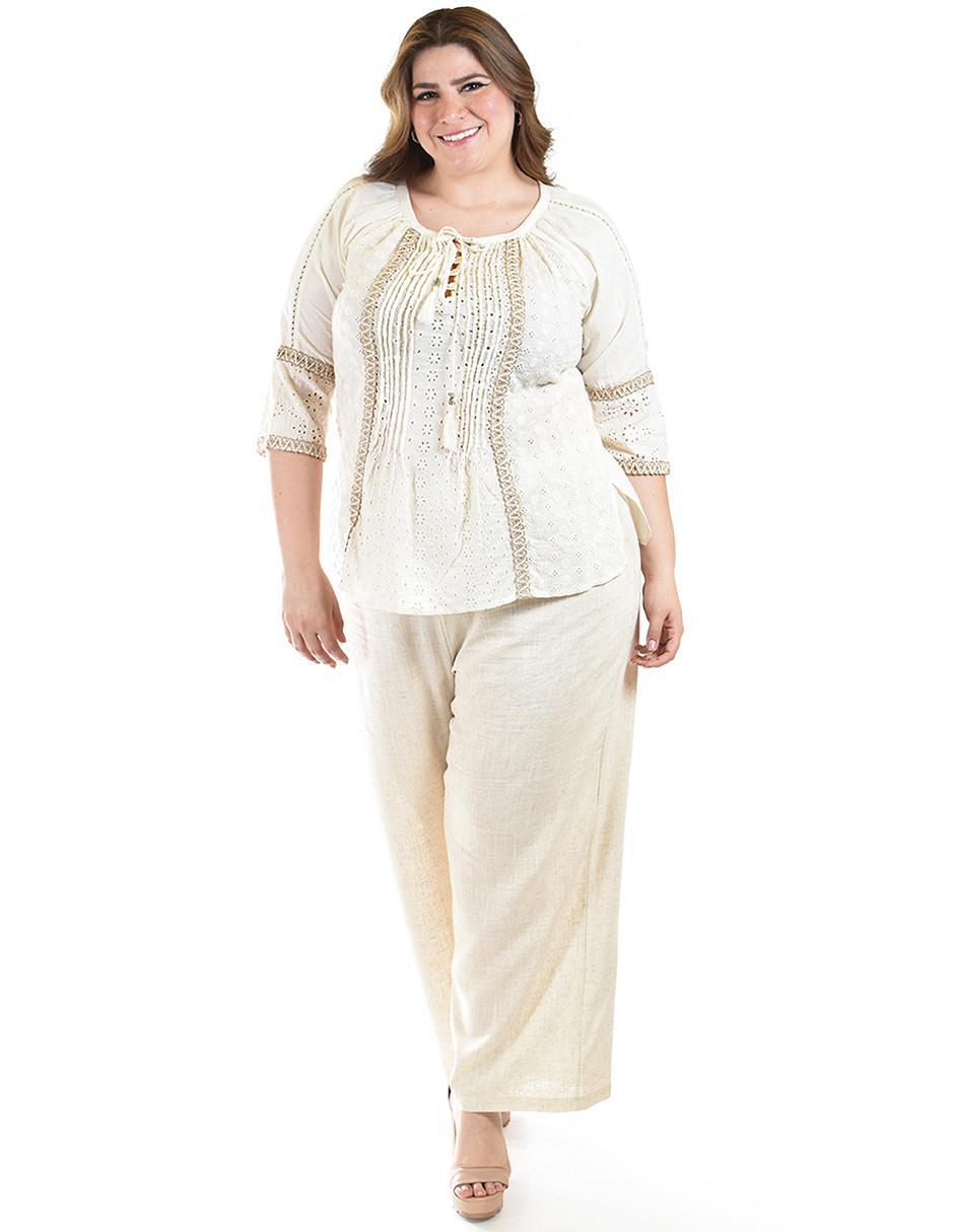 Blusa Roman Fashion manga 3/4 para mujer