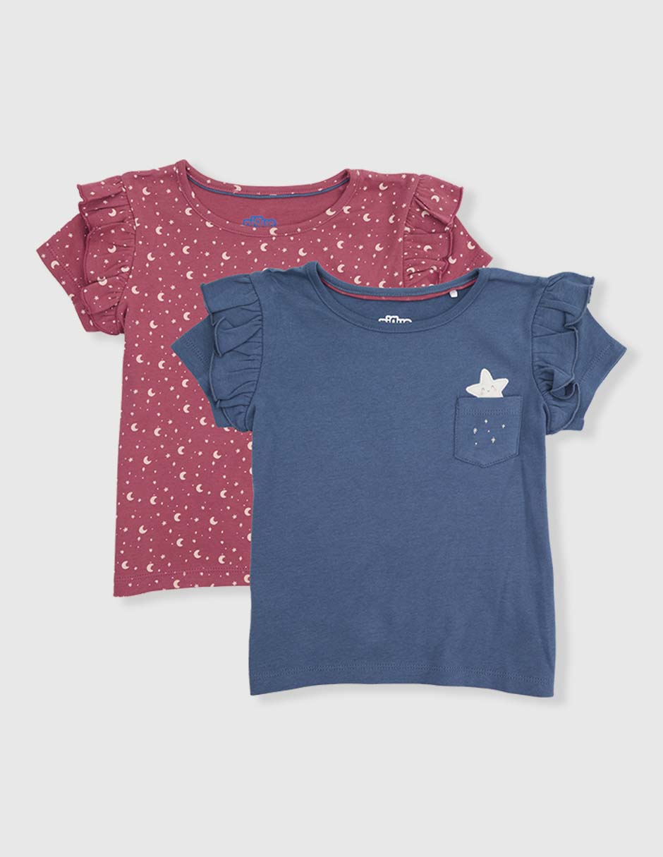 Set playera Piquenique Babies manga corta para bebé niña