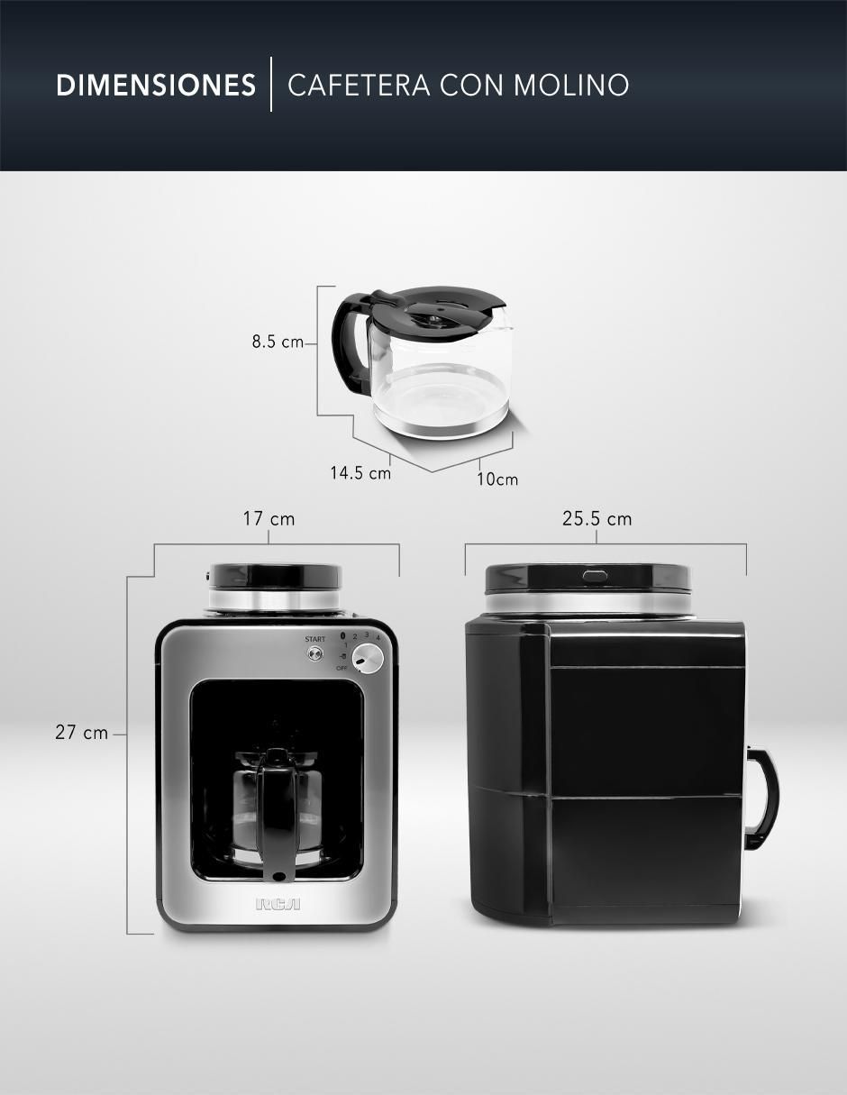 CAFETERA ELÉCTRICA RC-CA, 1.1 L, NEGRO 9