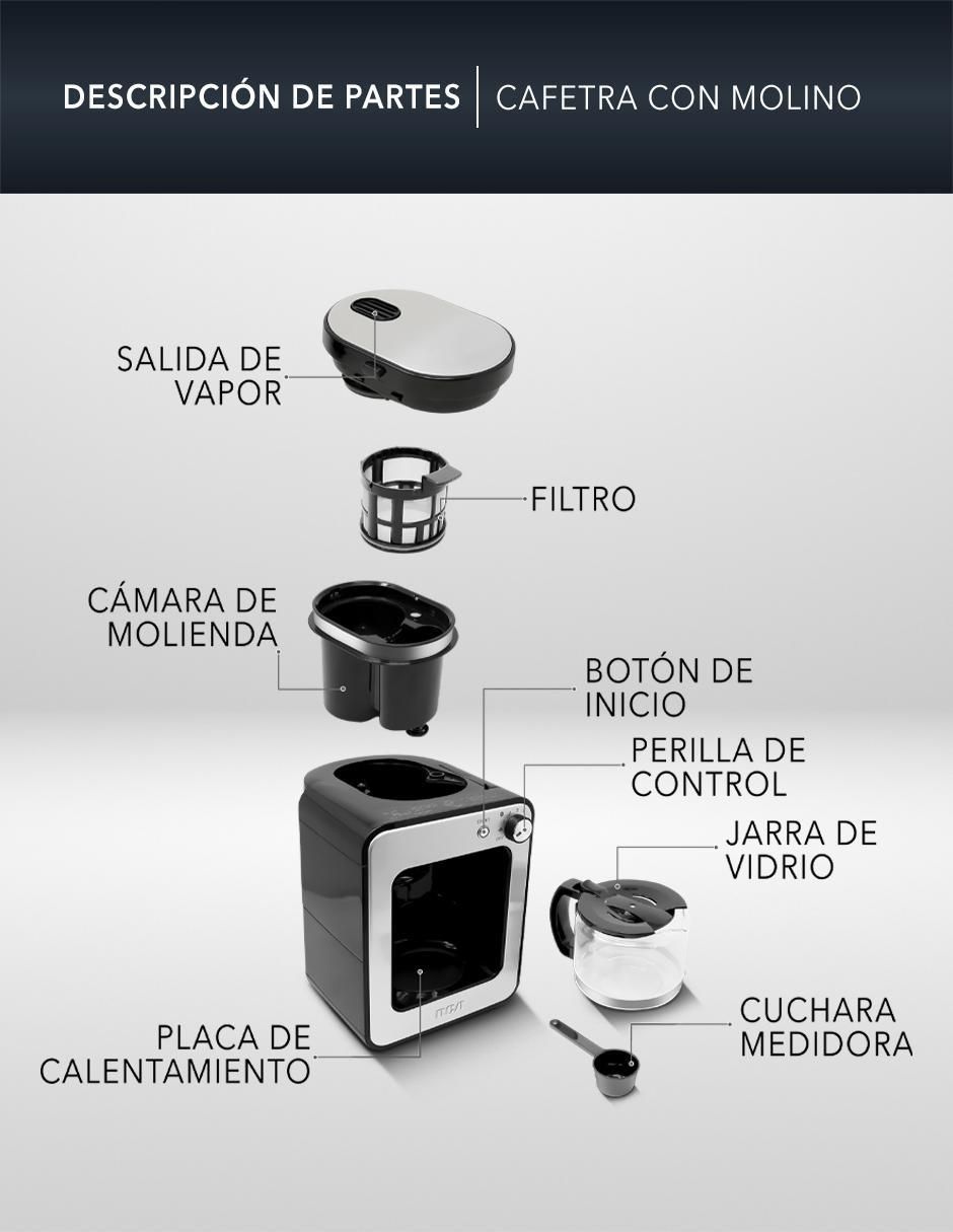 CAFETERA ELÉCTRICA RC-CA, 1.1 L, NEGRO 4