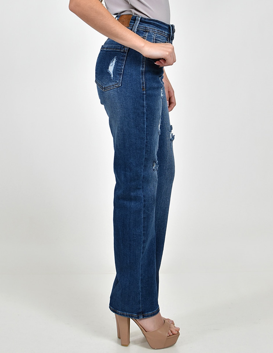 Jeans cigarrette corte media cintura para mujer 5