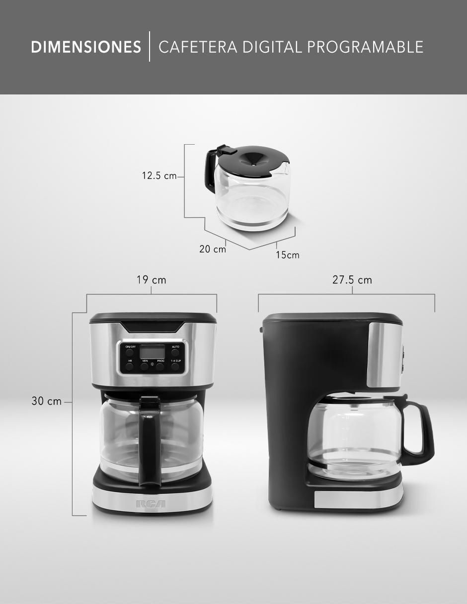 CAFETERA ELÉCTRICA RC-CA, 1.8 L, NEGRO 9