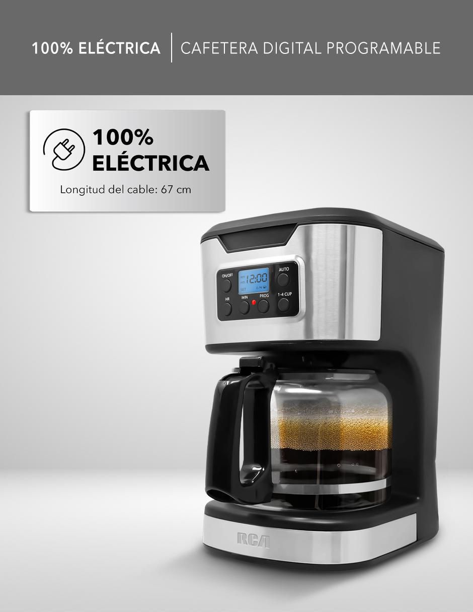 CAFETERA ELÉCTRICA RC-CA, 1.8 L, NEGRO 8
