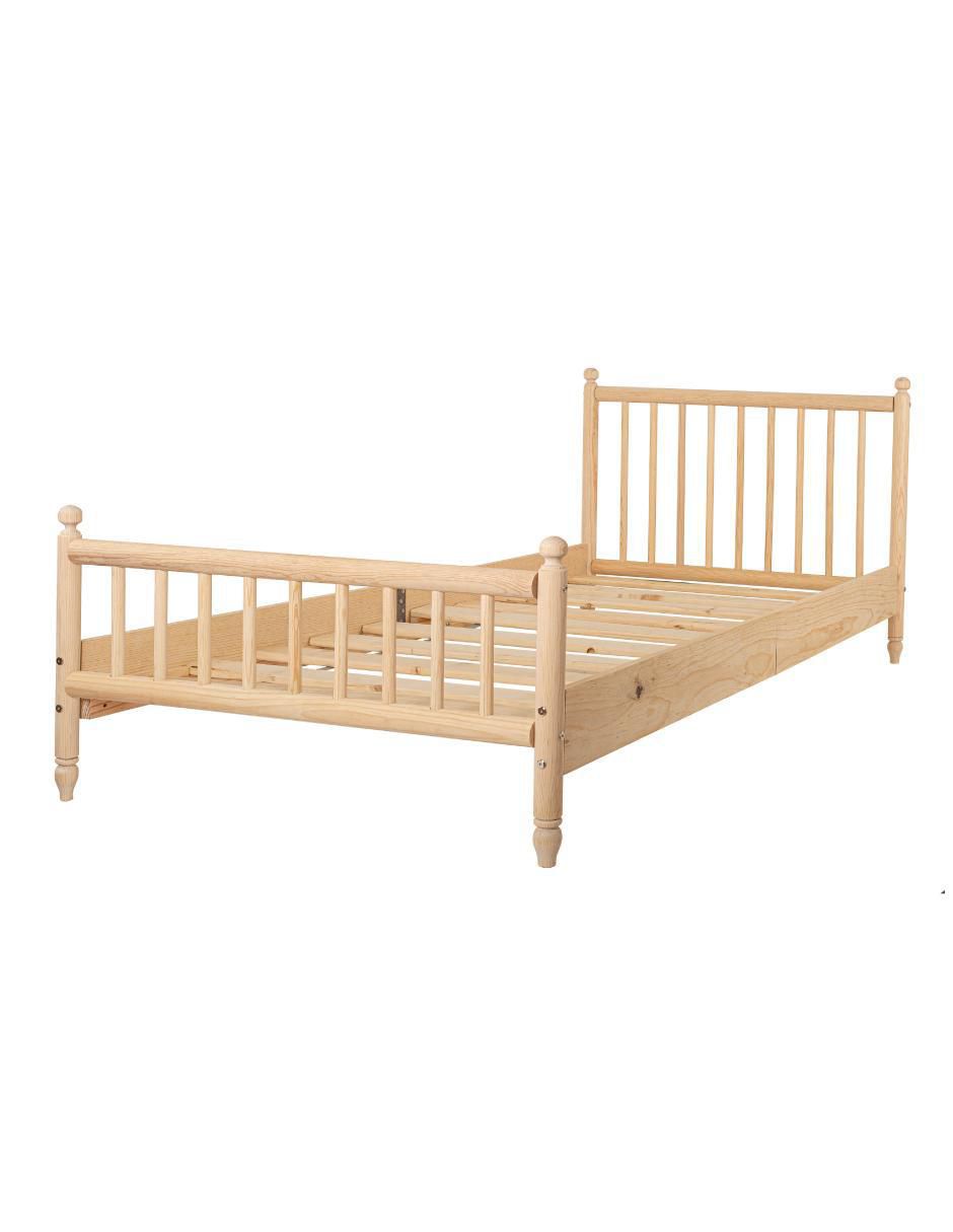 Cama de madera pino individual Cama de madera pino individual