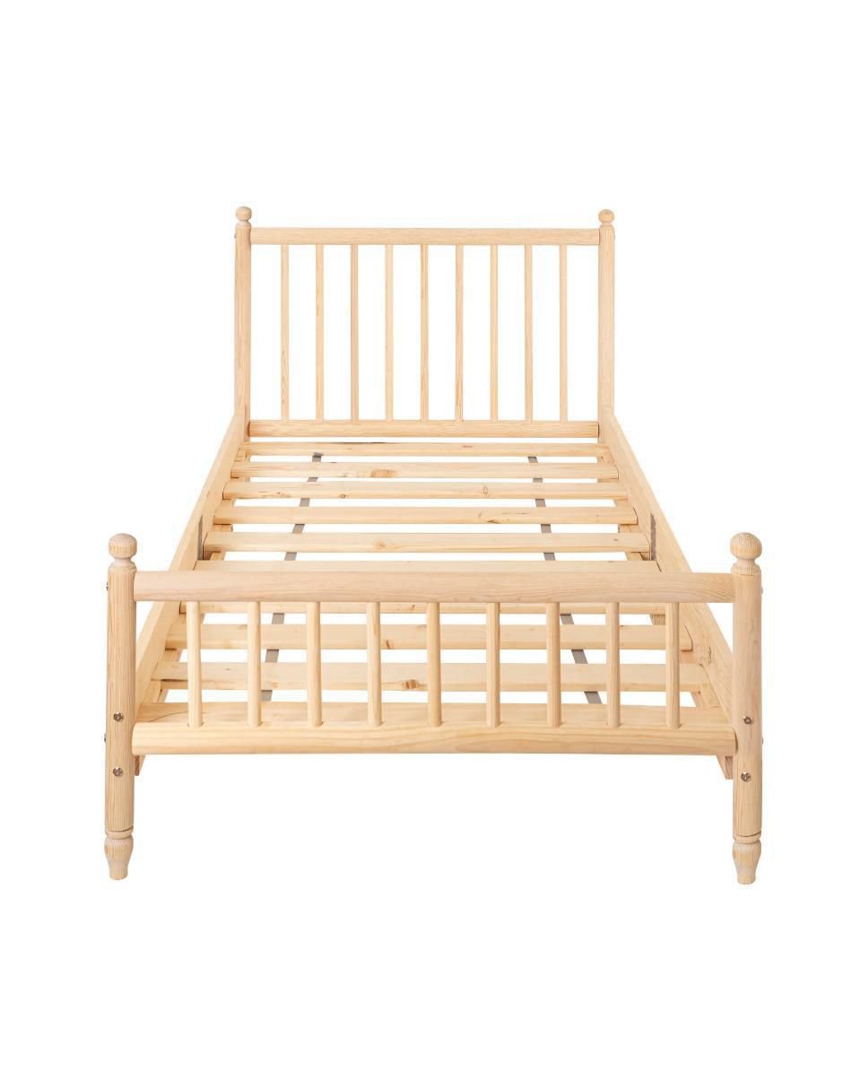Cama de madera pino individual
