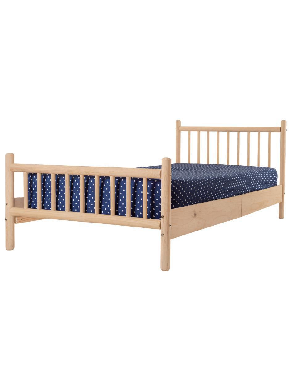 Cama baja de madera pino individual 4