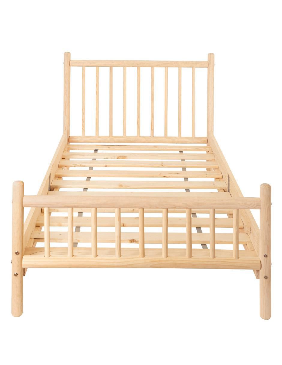 Cama baja de madera pino individual 3