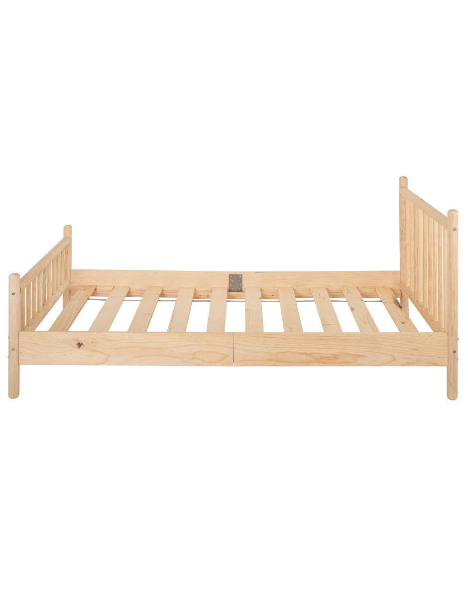 Cama baja de madera pino individual 2