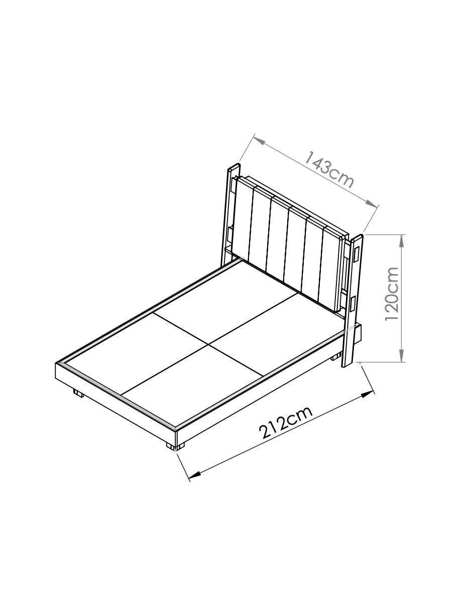 Cama mescato Trra de madera nogal 5