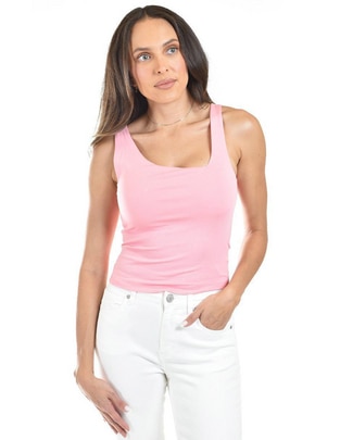 Top cuello asimétrico tirante ancho