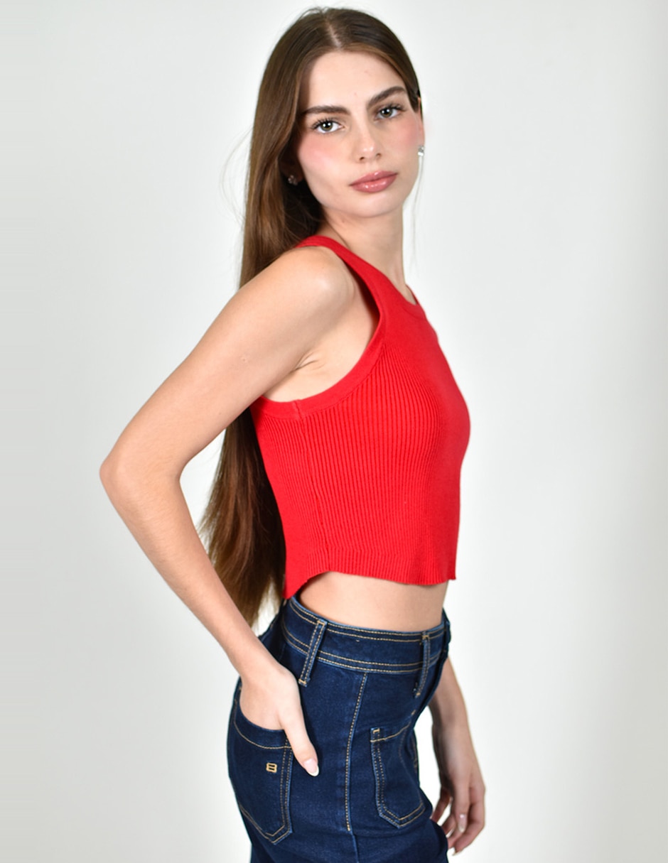 Top cuello redondo tirante ancho 2