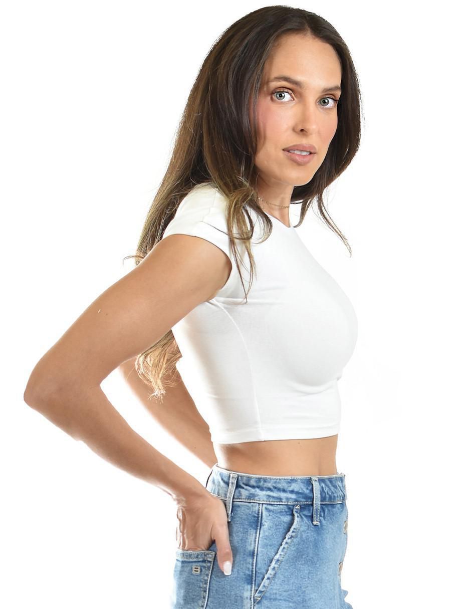 Top Roman Fashion cuello redondo