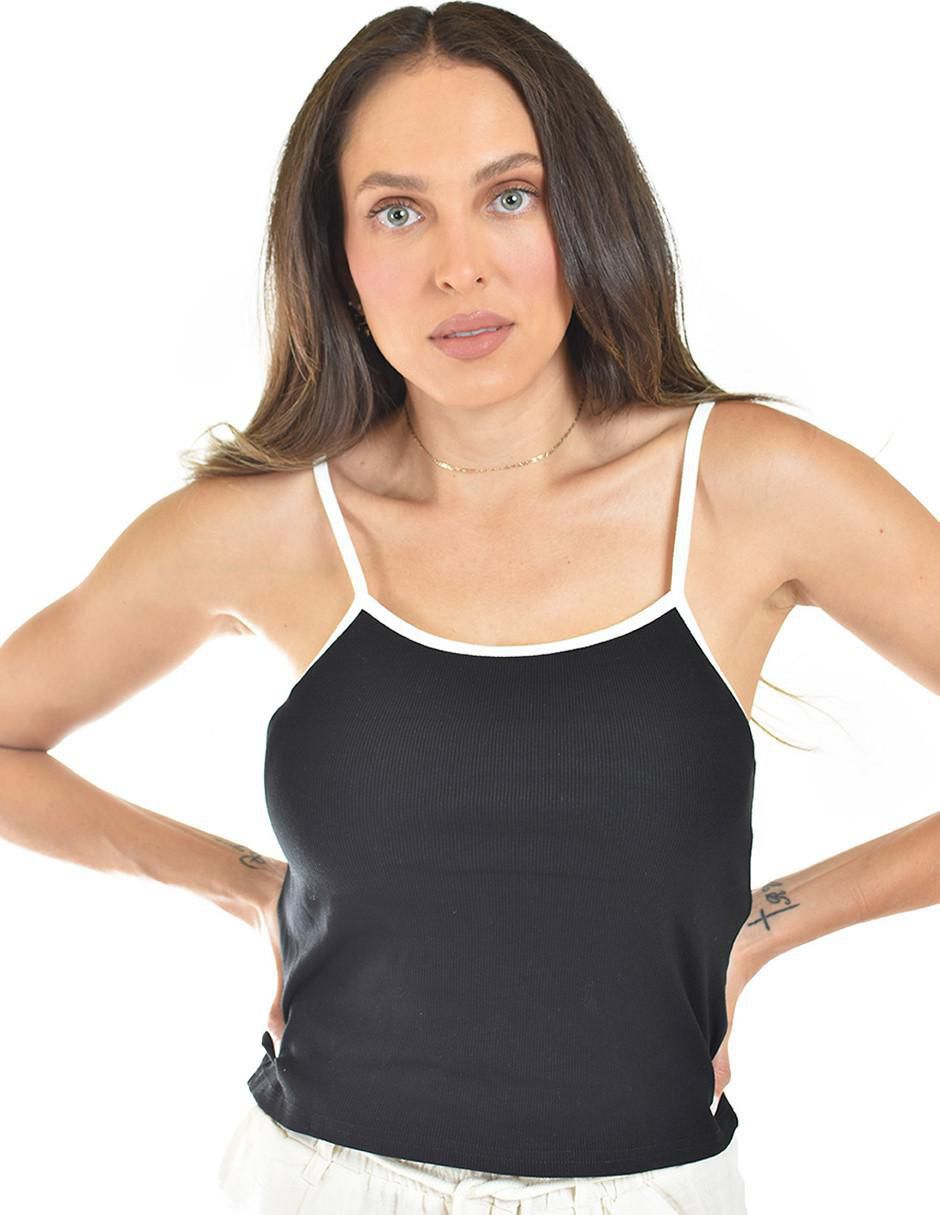 Top Roman Fashion escote regular tirante delgado