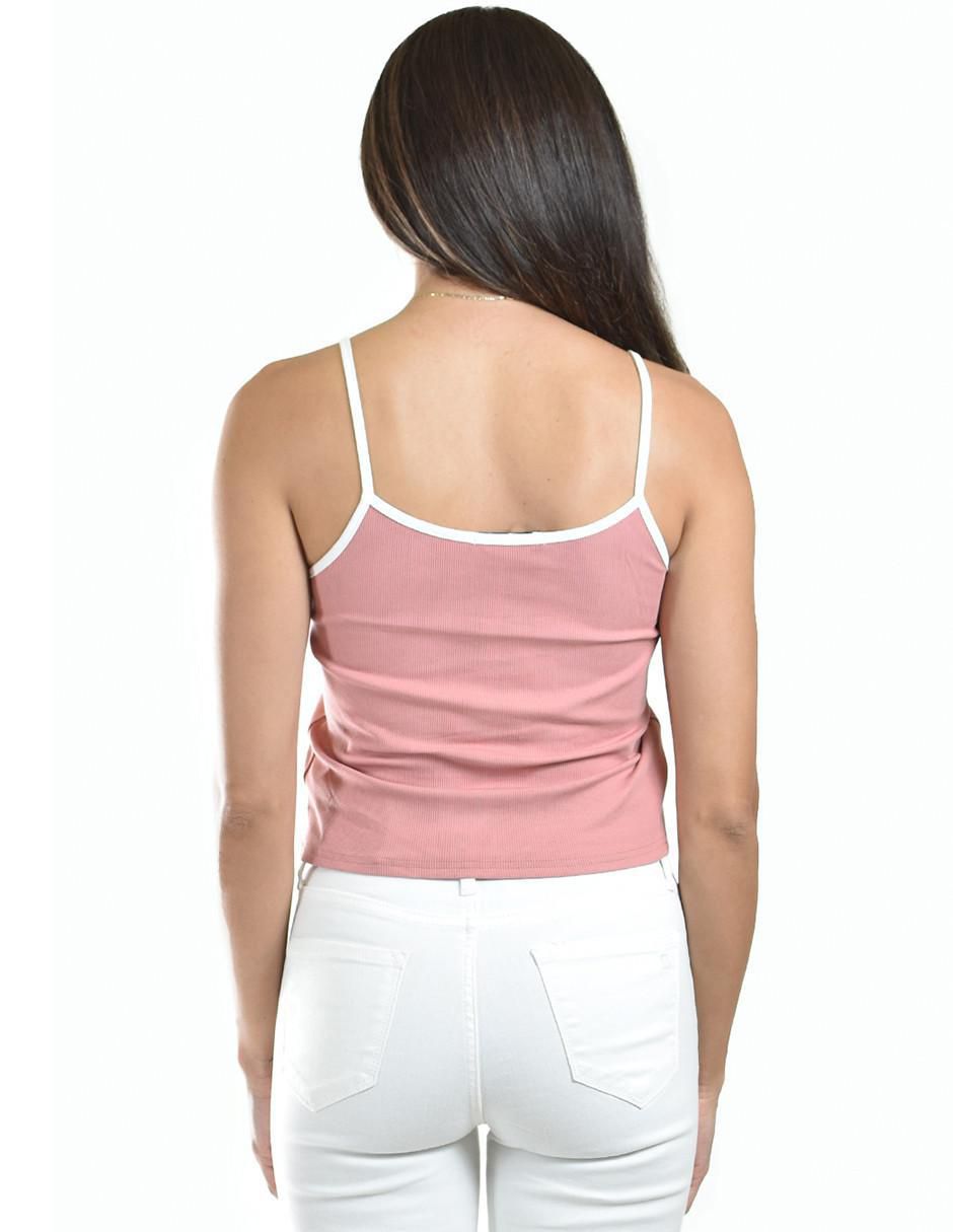 Top Roman Fashion escote regular tirante delgado