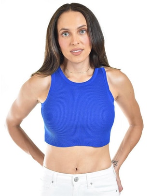 Top cuello redondo tirante ancho Top cuello redondo tirante ancho