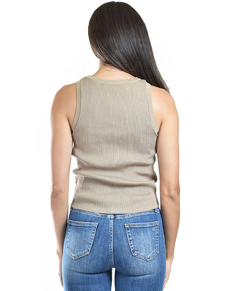 Top Roman Fashion cuello redondo tirante ancho