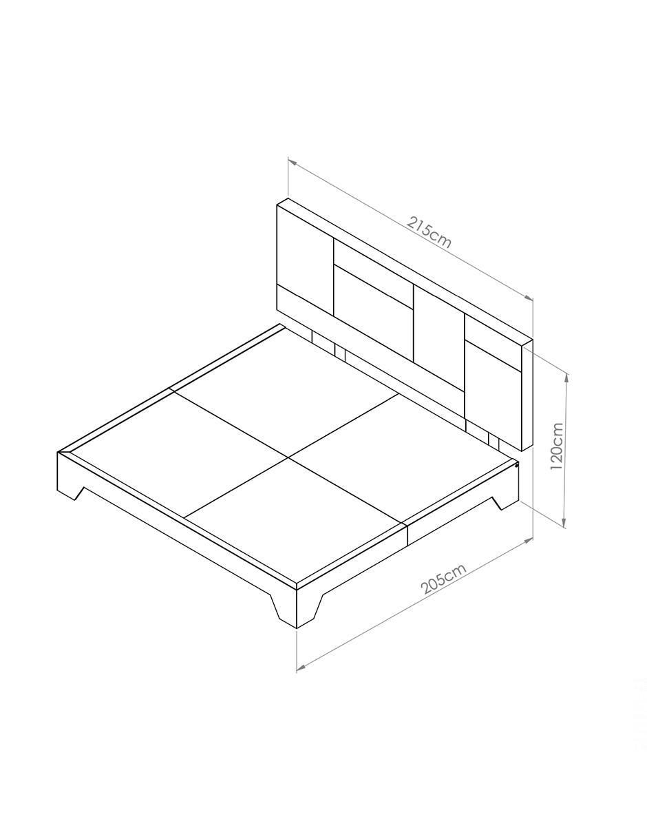 Cama vintage Trra de madera nogal 4
