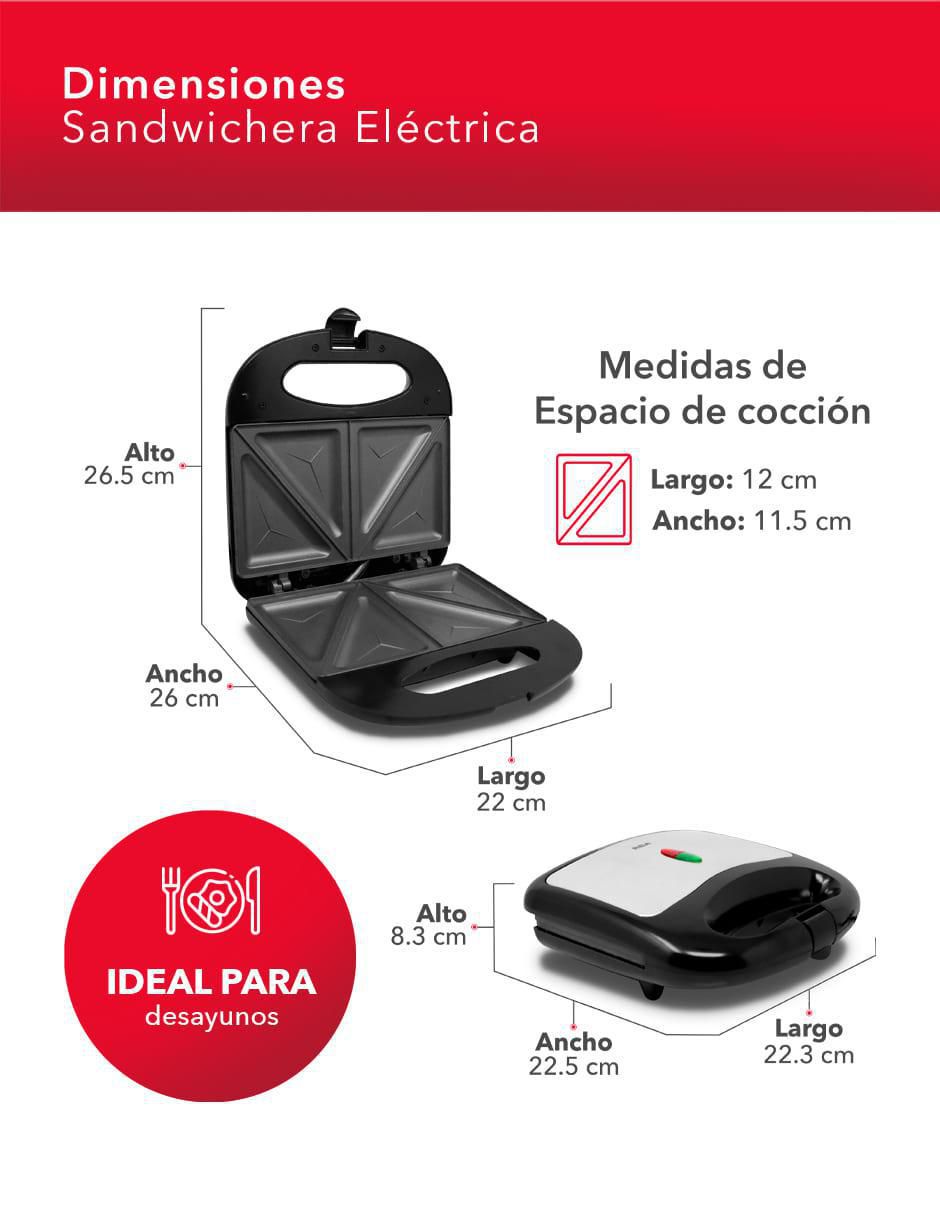 SANDWICHERA RC-SW1 RCA, NEGRO