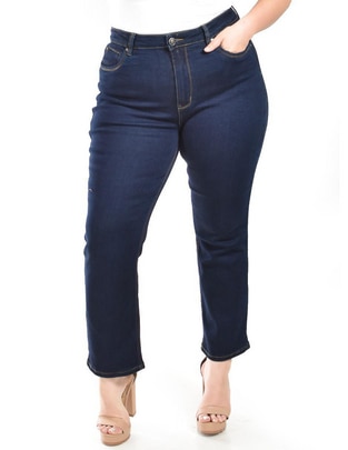 Jeans straight j-kyr-3720-oscuro para mujer