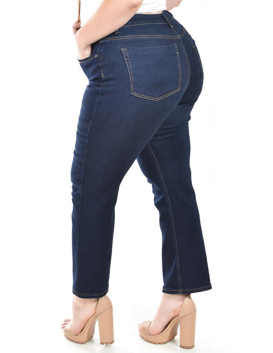 Jeans straight j-kyr-3720-oscuro para mujer