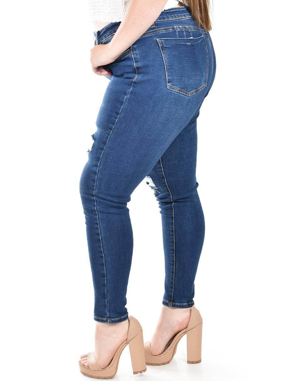 Jeans skinny j-kyr-3716-oscuro para mujer 5