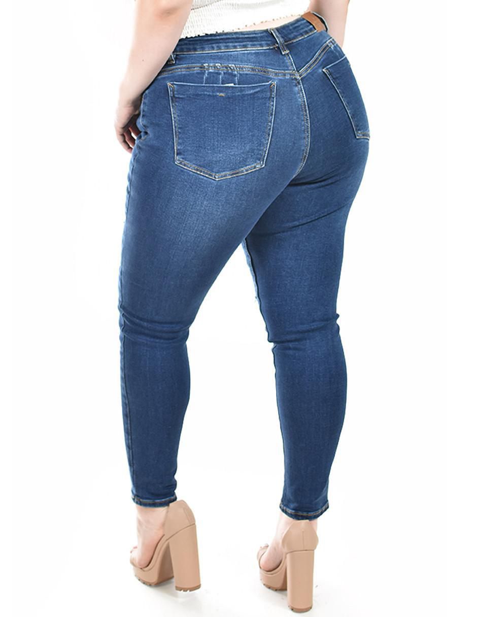Jeans skinny j-kyr-3716-oscuro para mujer