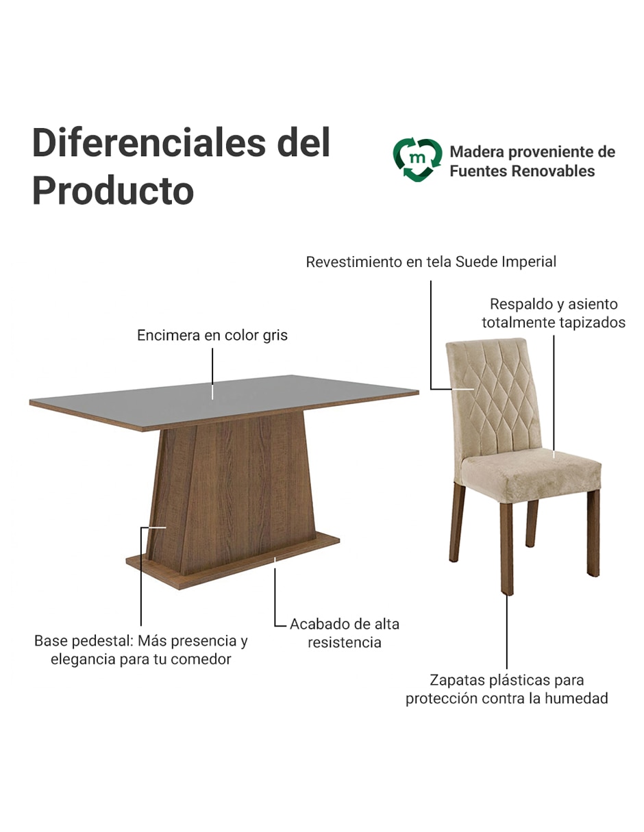 Comedor britney para 6 personas 5
