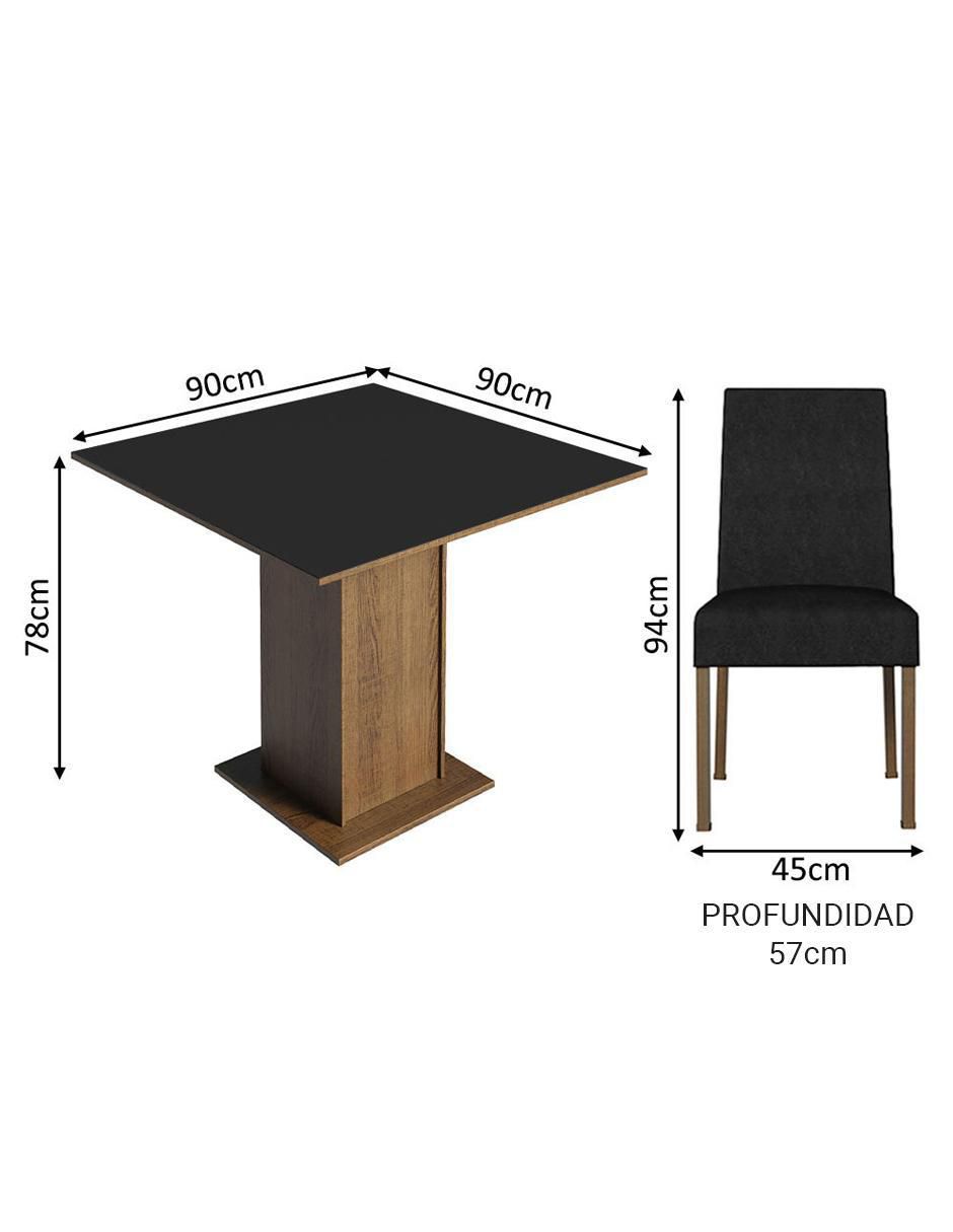Set comedor Madesa para 4 personas